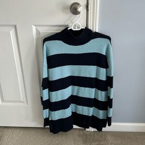 Loft striped mock turtleneck sweater